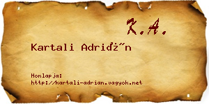 Kartali Adrián névjegykártya